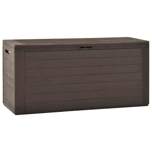 NNEVL Garden Storage Box Brown 120x50x60 cm Poly Rattan