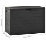 NNEVL Garden Storage Box Anthracite 78x44x55 cm
