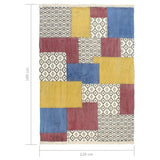 NNEVL Handwoven Kilim Rug Cotton 120x180 cm Printed Multicolour