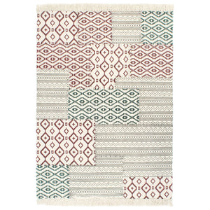 NNEVL Handwoven Kilim Rug Cotton 120x180 cm Printed Multicolour