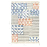 NNEVL Handwoven Kilim Rug Cotton 120x180 cm Printed Multicolour