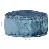 NNEVL Round Pouffe Velvet 40x20 cm Blue