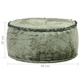 NNEVL Round Pouffe Velvet 40x20 cm Green