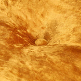 NNEVL Round Pouffe Velvet 40x20 cm Mustard