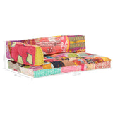 NNEVL Pallet Sofa Cushion Multicolour Fabric Patchwork
