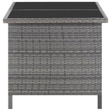 NNEVL 5 Piece Outdoor Dining Set with Cushions Poly Rattan Grey