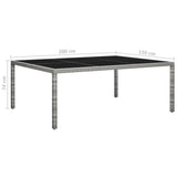 NNEVL Outdoor Dining Table Grey 200x150x74 cm Poly Rattan