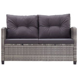 NNEVL 6 Piece Garden Sofa Set with Cushions Poly Rattan Dark Grey