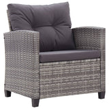 NNEVL 6 Piece Garden Sofa Set with Cushions Poly Rattan Dark Grey