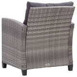 NNEVL 6 Piece Garden Sofa Set with Cushions Poly Rattan Dark Grey