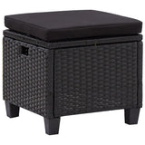 NNEVL 6 Piece Garden Sofa Set with Cushions Poly Rattan Black