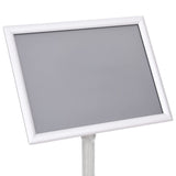 NNEVL A4 Pedestal Poster Stand Silver Aluminium Alloy