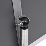 NNEVL A4 Pedestal Poster Stand Silver Aluminium Alloy