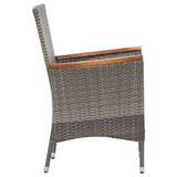 NNEVL 9 Piece Garden Dining Set with Cushions Poly Rattan Grey