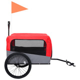NNEVL 2-in-1 Pet Bike Trailer and Jogging Stroller Red and Grey