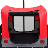 NNEVL 2-in-1 Pet Bike Trailer and Jogging Stroller Red and Grey