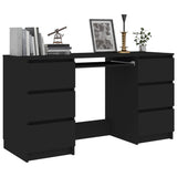 NNEVL Writing Desk Black 140x50x77 cm Chipboard