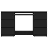 NNEVL Writing Desk Black 140x50x77 cm Chipboard