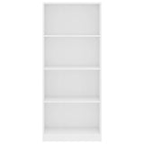 NNEVL 4-Tier Book Cabinet White 60x24x142 cm Engineered Wood