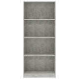 NNEVL 4-Tier Book Cabinet Concrete Grey 60x24x142 cm Chipboard