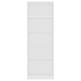 NNEVL 5-Tier Book Cabinet White 60x24x175 cm Chipboard