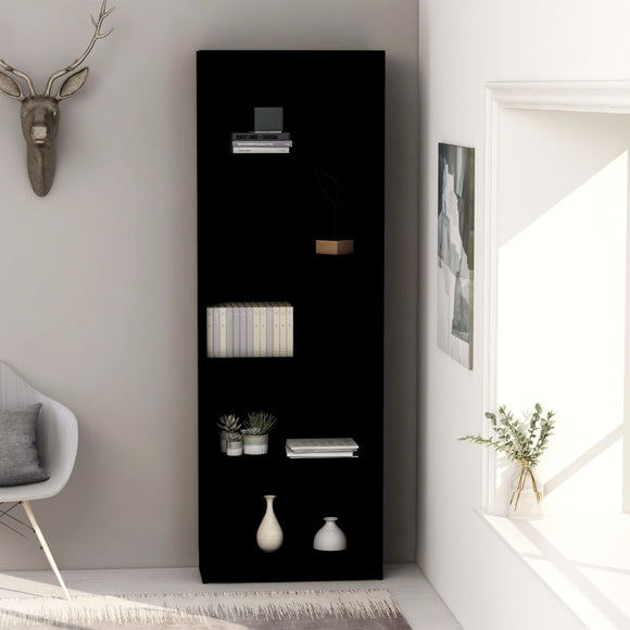NNEVL 5-Tier Book Cabinet Black 60x24x175 cm Engineered Wood