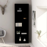 NNEVL 5-Tier Book Cabinet Black 60x24x175 cm Engineered Wood