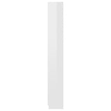 NNEVL 5-Tier Book Cabinet High Gloss White 60x24x175 cm Chipboard