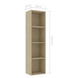 NNEVL Book Cabinet Sonoma Oak 40x30x151.5 cm Engineered Wood