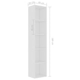 NNEVL Book Cabinet White 40x30x189 cm Chipboard