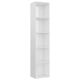 NNEVL Book Cabinet High Gloss White 40x30x189 cm Chipboard
