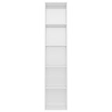 NNEVL Book Cabinet High Gloss White 40x30x189 cm Chipboard