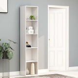 NNEVL Book Cabinet High Gloss White 40x30x189 cm Chipboard