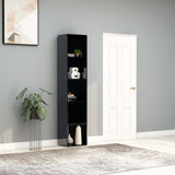 NNEVL Book Cabinet High Gloss Grey 40x30x189 cm Chipboard