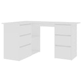 NNEVL Corner Desk White 145x100x76 cm Chipboard