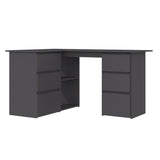 NNEVL Corner Desk Grey 145x100x76 cm Chipboard