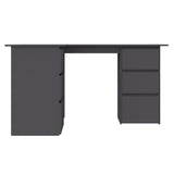 NNEVL Corner Desk Grey 145x100x76 cm Chipboard