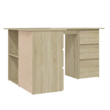 NNEVL Corner Desk Sonoma Oak 145x100x76 cm Chipboard