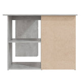 NNEVL Corner Desk Concrete Grey 145x100x76 cm Chipboard