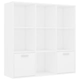 NNEVL Book Cabinet White 98x30x98 cm Engineered Wood