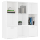 NNEVL Book Cabinet White 98x30x98 cm Engineered Wood