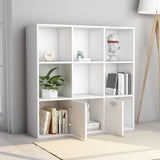 NNEVL Book Cabinet White 98x30x98 cm Engineered Wood
