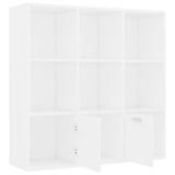 NNEVL Book Cabinet White 98x30x98 cm Engineered Wood