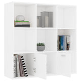 NNEVL Book Cabinet White 98x30x98 cm Engineered Wood