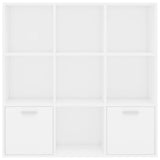NNEVL Book Cabinet White 98x30x98 cm Engineered Wood