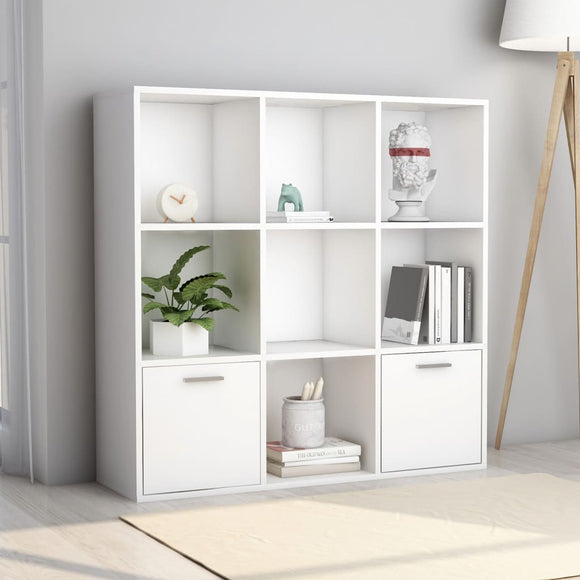 NNEVL Book Cabinet White 98x30x98 cm Engineered Wood