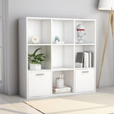 NNEVL Book Cabinet White 98x30x98 cm Engineered Wood