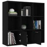 NNEVL Book Cabinet Black 98x30x98 cm Chipboard