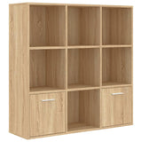NNEVL Book Cabinet Sonoma Oak 98x30x98 cm Engineered Wood