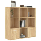 NNEVL Book Cabinet Sonoma Oak 98x30x98 cm Engineered Wood
